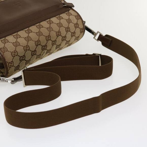 GUCCI GG Canvas Shoulder Bag Beige - Picture 9 of 13